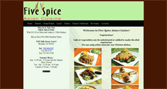 Desktop Screenshot of fivespicecuisine.com